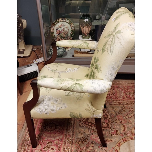 659 - Pretty upholstered armchair - COLLECTION ONLY