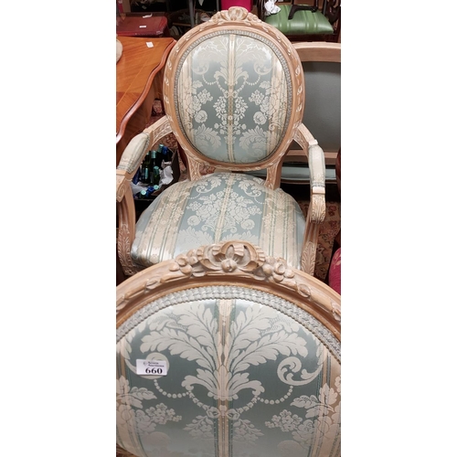 660 - 2 x Nice upholstered chairs - COLLECTION ONLY