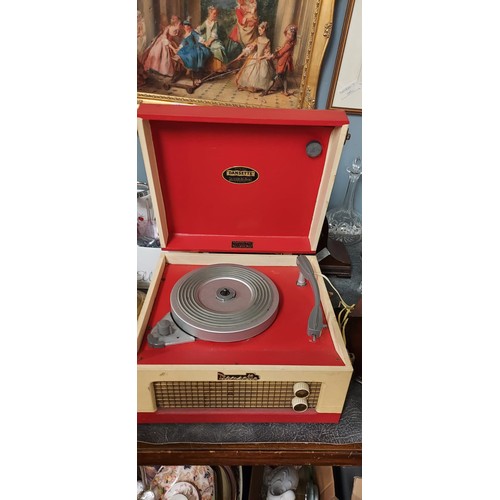 175 - Portable vintage Dansette Junior Deluxe record player - COLLECTION ONLY