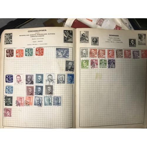 197 - Qty of vintage stamp albums etc