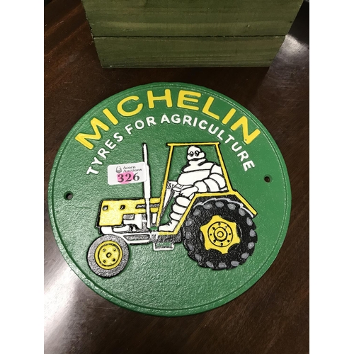 326 - Modern metal Michelin sign