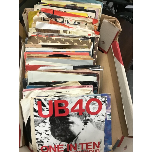 346 - Box of 45's - Approx 50 inc Rolling Stones, UB40 etc etc