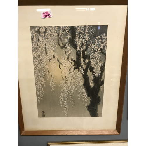 360 - Unusual framed & Glazed oriental silk picture