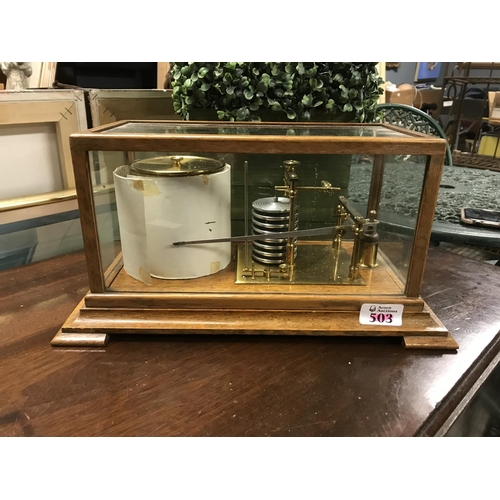 503 - Vintage cased Barograph by Short & Mason - COLLECTION ONLY OR ARRANGE YOUR OWN COURIER