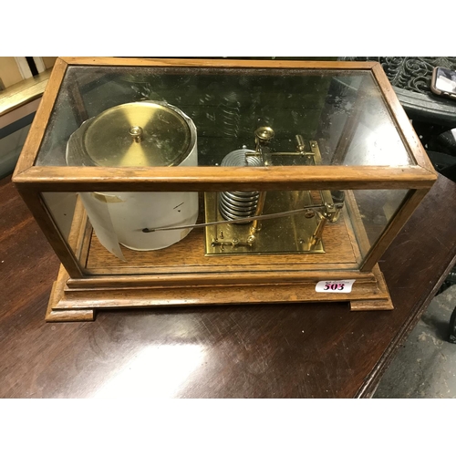 503 - Vintage cased Barograph by Short & Mason - COLLECTION ONLY OR ARRANGE YOUR OWN COURIER