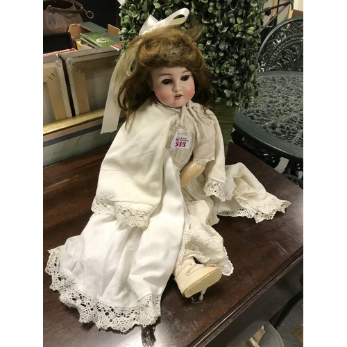 513 - Antique 1906 German Schoenau & Hoffmeister doll - 18 inches in height