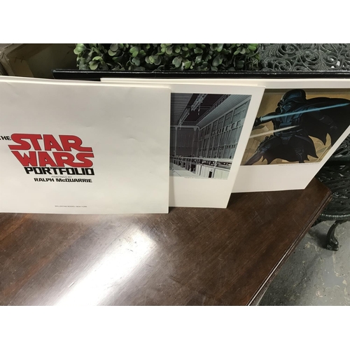 545 - Star Wars portfolio by Ralph McQuarrie with 21 coloured pictures