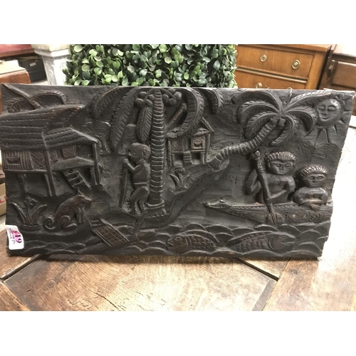 615 - Early carved plaque - Origin unknown