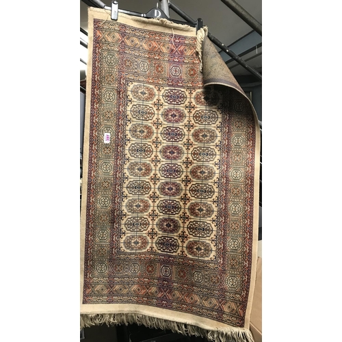 727 - Silk rug measures 27 inches x 50 inches