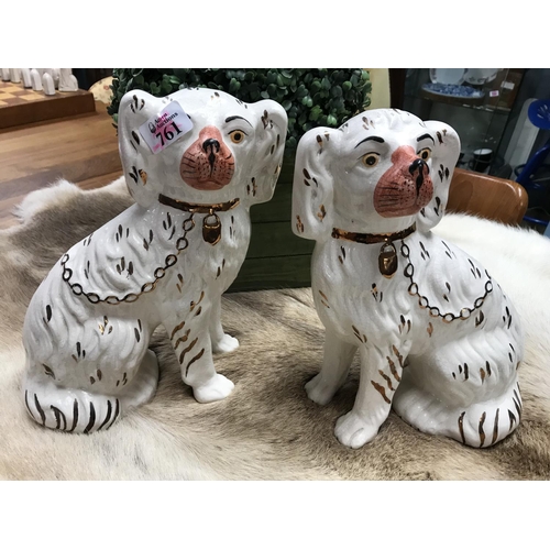 761 - Pair of Staffordshire fire dogs