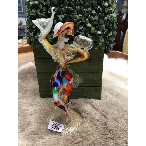 770 - Stunning Murano Harlequin figure standing 11 inches in height