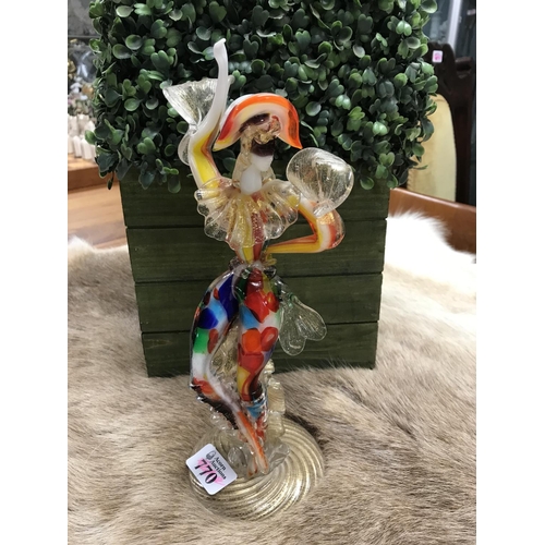 770 - Stunning Murano Harlequin figure standing 11 inches in height