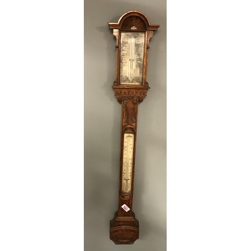 781A - Beautiful early J. Steward of London stick barometer