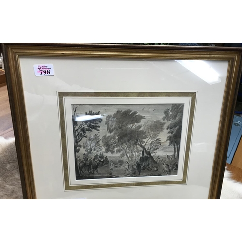 798 - Framed & Glazed early original sketch - COLLECTION ONLY OR ARRANGE OWN COURIER