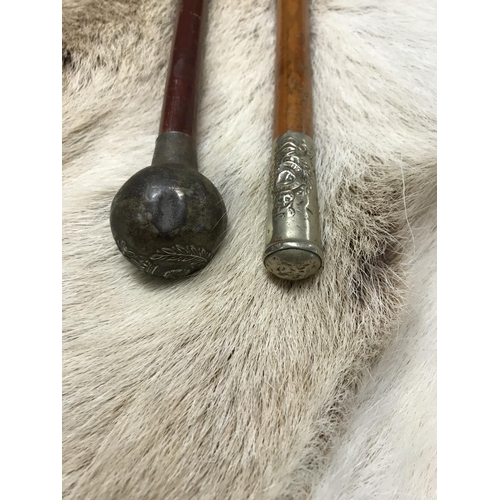 802 - 2 x Military swagger sticks