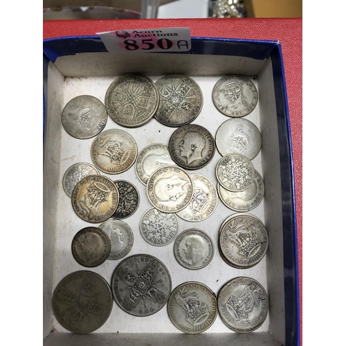 850A - Qty of British silver coins