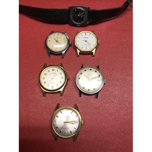 852 - 6 x Various vintage watch faces - WATCHES AND CLOCKS ARE NOT TESTED