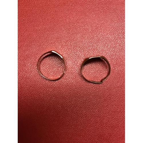 857A - 2 x 9ct gold ring for scrap