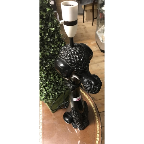 923B - Stunning large retro black poodle lamp - stands at approx 27 inches = COLLECTION ONLY OR ARRANGE OWN... 