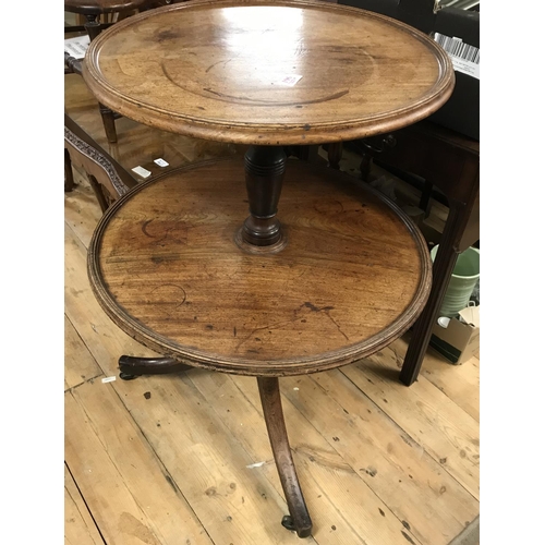 961 - Very nice early wooden two tier Lazy Susan - COLLECTION ONLY OR ARRANGE OWN COURIER