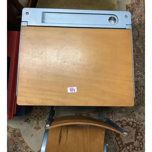 973 - Childs vintage school desk and chair - COLLECTION ONLY OR ARRANGE OWN COURIER/TRANSPORT