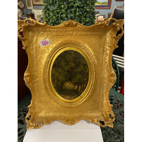 527A - Nice oil on board in very decorative gilt frame