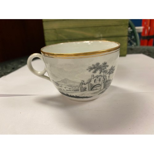 566A - Lovely Newhall cup & saucer Circa 1800