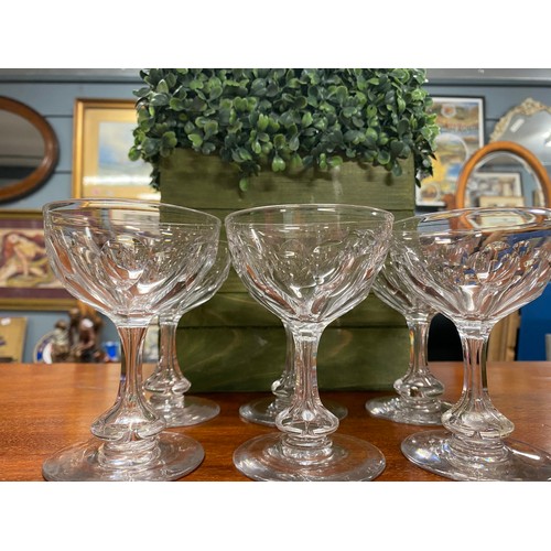 551 - 6 x Vintage Champagne glasses