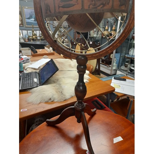 962B - Lovely decorative wood and metal armillary sphere - COLLECTION ONLY OR ARRANGE YOUR OWN COURIER