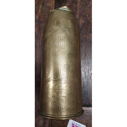 644A - WW11 Trench Art French shell casing