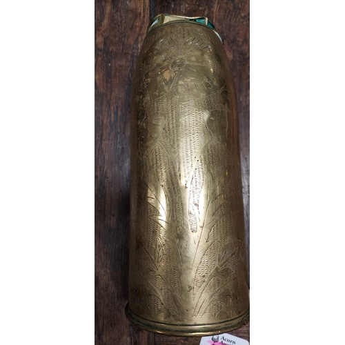 644A - WW11 Trench Art French shell casing