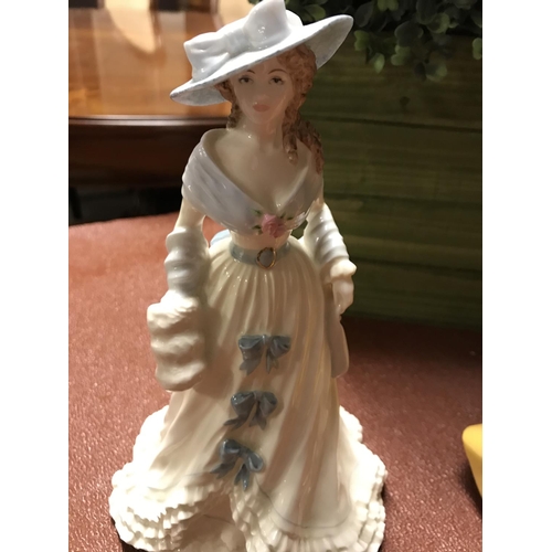 108 - 2 x Very pretty Coalport lady figures 