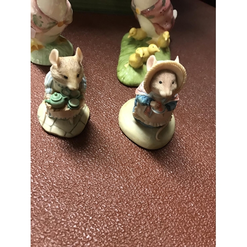 112 - 4 x Brambly Hedge figures inc 2 x Beswick