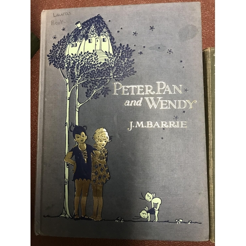 208 - 2 x Vintage Peter Pan & Wendy hardback books and a picture