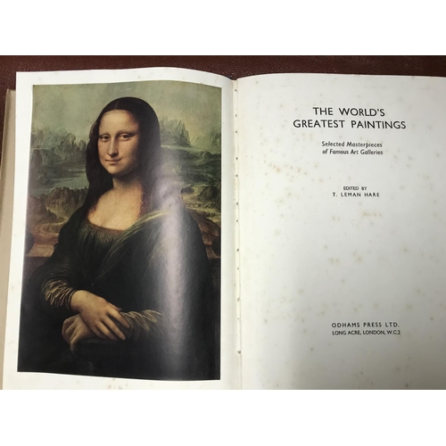 496 - Vintage The Worlds Greatest Paintings hardback book with nice colour pictures inside