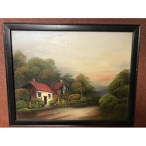 51 - Pair of signed vintage oils