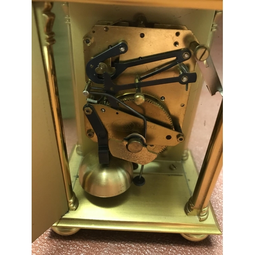 587 - Lovely carriage clock by Rapport - PLEASE NOTE CLOCKS AND WATCHES ARE NOT TESTED