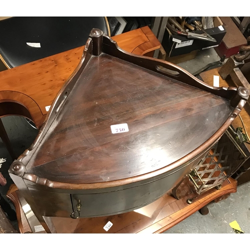 750 - Very pretty vintage corner cabinet with opening door