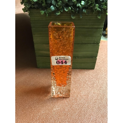 44 - Small orange glass vase