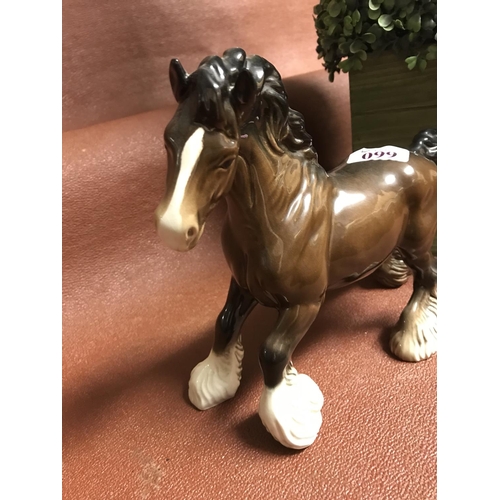 99 - Large Beswick cart horse in chestnut colour