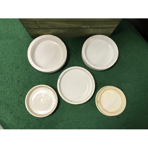 444 - 5 X EARLY PASTE LIDS