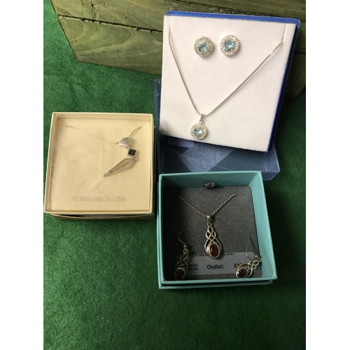 799 - 3 X BOXED SILVER JEWELLERY ITEMS