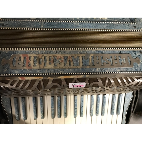 134 - CASALI VERONA VINTAGE ACCORDIAN IN UNUSUAL BLUE COLOUR WAY