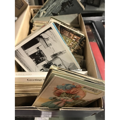 172 - BOX OF EARLY POSTCARDS - APPROX 100