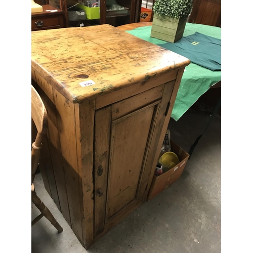 196 - EARLY PINE CUPBOARD STANDING 37