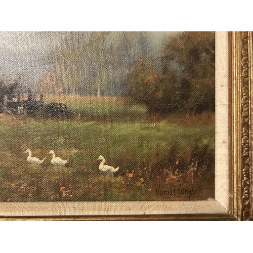 270 - GILT FRAMED ORIGINAL OIL ON CANVAS SIGNED JAMES WRIGHT 20