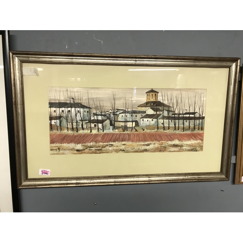 298 - FRAMED & GLAZED WATERCOLOUR SIGNED 31