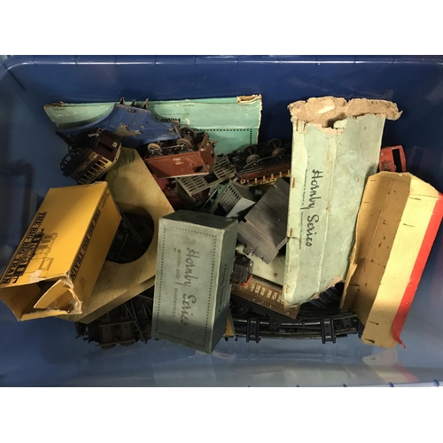 334 - LARGE BOX OF VARIOUS RAILWAY ITEMS INC HORNBY