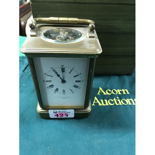 425 - VIINTAGE FRODSHAM MARKED 19653 CARRIAGE CLOCK - MADE IN PARIS - CLOCKS AND WATCHES ARE NOT TESTED