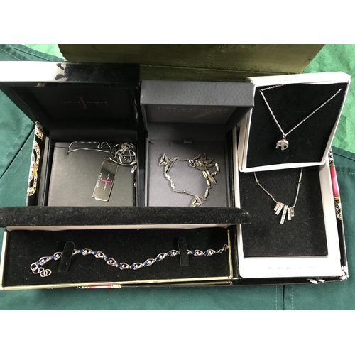 114 - QTY OF ASSORTED JEWELLERY INC SWAROVSKI, STERLING SIVER ETC